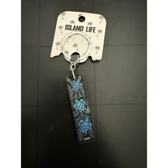 Island Life Hawaii Keychain – Blue Sea Turtle Design - Picture 2 of 2